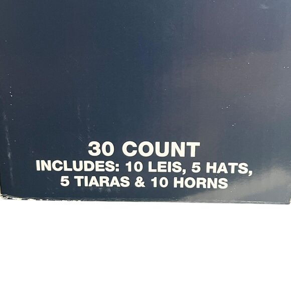 New Year Cheer Party Pack For 10 30 Count NYE Leis Hats Tiaras Horns Favors - Picture 7 of 8